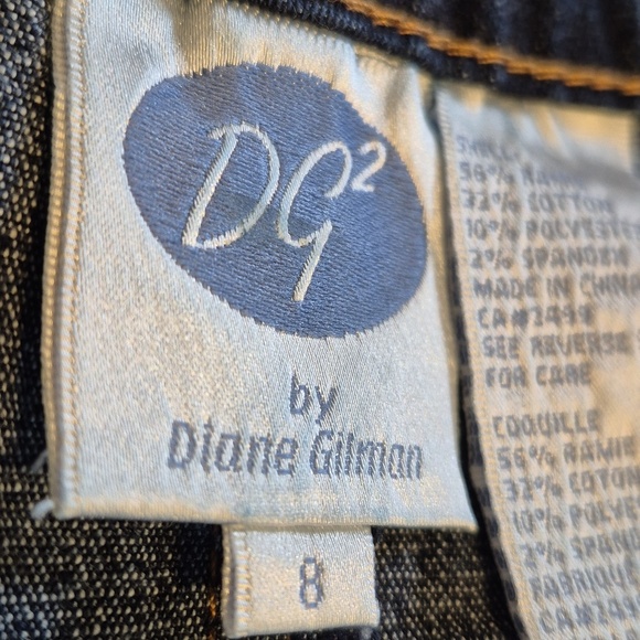 DG2 by DIANE GILMMAN Floral Sequin Dark Blue Jeans - 28 x 26 - Picture 8 of 10